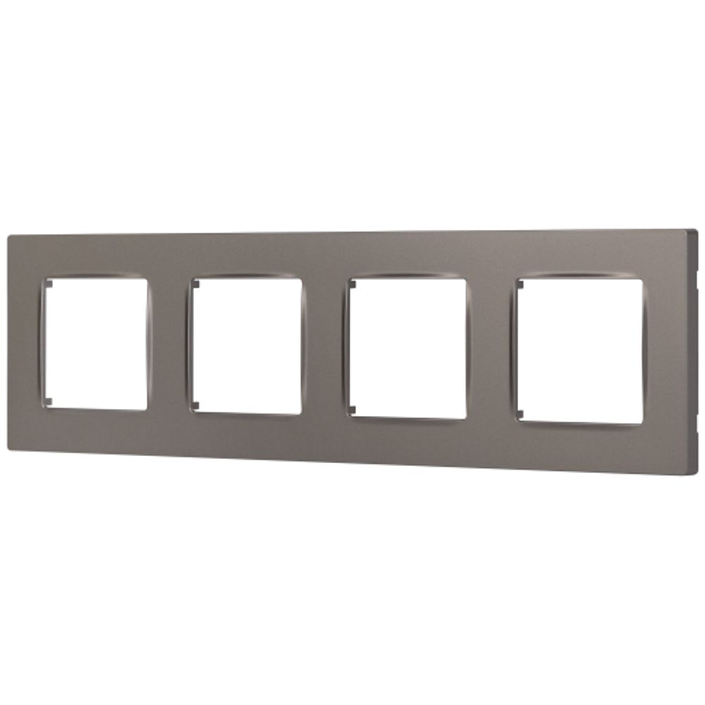 Рамка для розеток и выключателей ЭРА Серия 12 12-5204-16 на 4 поста, Классик, титан | ЭРА 12 Титан