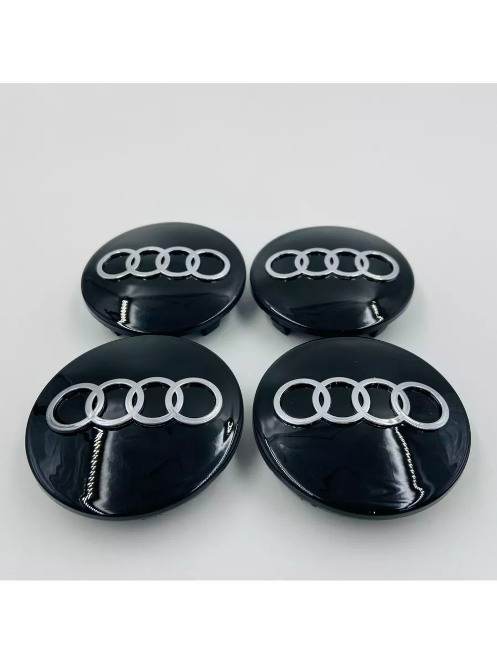 Колпачки заглушки на литые диски с эмблемой Audi 68 мм 4 шт