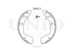 Колодки тормозные бараб. задние UNIO BRP-10043