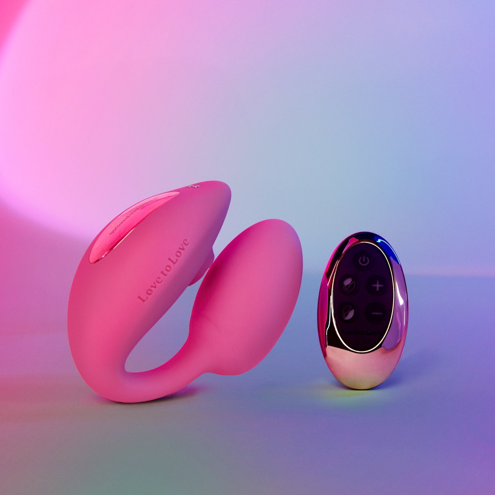 Cтимулятор клитора и зоны G с пультом для пары Love to love WONDERLOVER - PINK PASSION