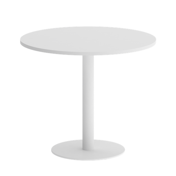 Home Office Стол круглый VR.SP-5-90.1 Белый Бриллиант/Металл Белый 900*900*753