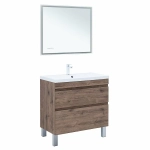 Тумба с раковиной Aquanet Нота New 90 344145+284114 дуб веллингтон табак