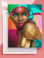 Nömrələr ilə rəngləmə \ Картина по номерам Африканка