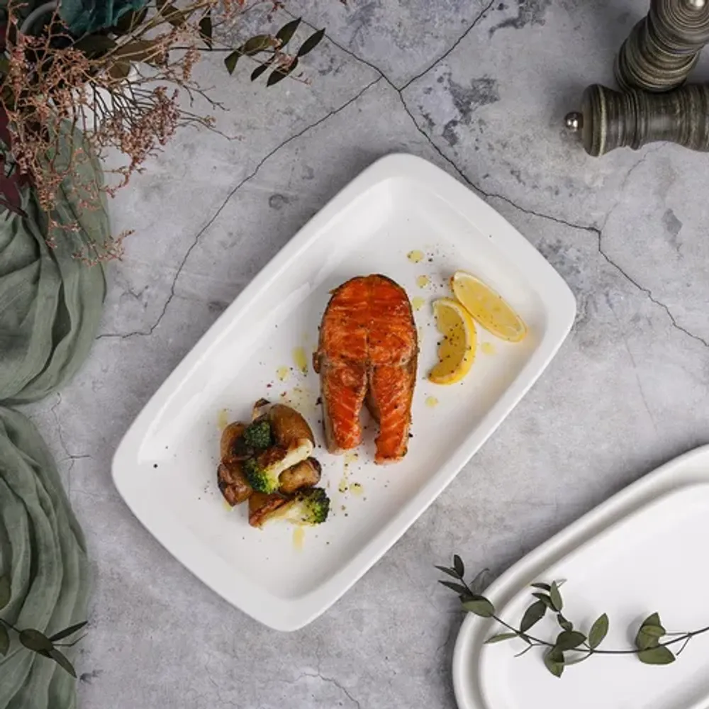 Блюдо прямоугольное 29,5*18,5 см белое фарфор P.L. Proff Cuisine [6]