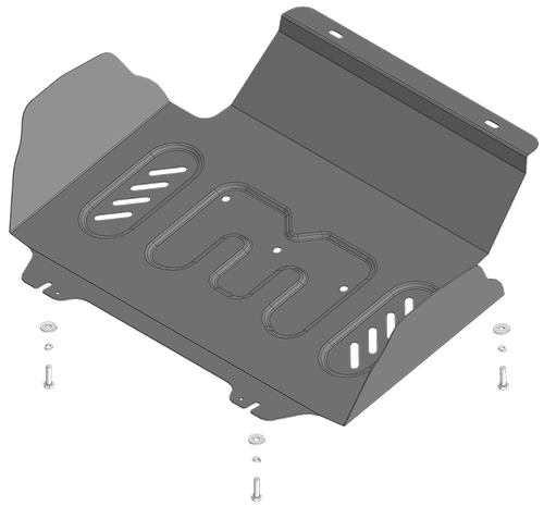 Защита радиатора 2 мм, Сталь. для Foton Tunland V9 2024-н.в., Motodor.77507