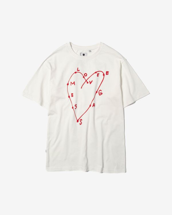 Футболка Сердце плотная мужская белая - фото 1