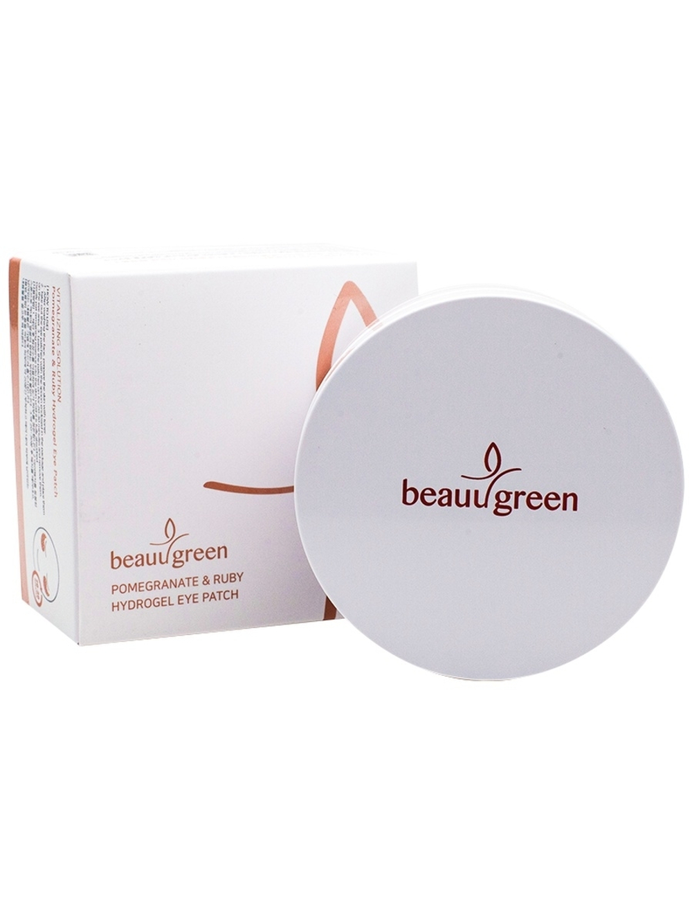 Омолаживающие гидрогелевые патчи с гранатом и пудрой рубина BeauuGreen Pomegranate Ruby Eye Patch
