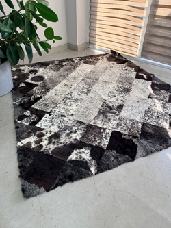 Ковер прямоугольный натуральный мех овчина, 220 х 200 см.