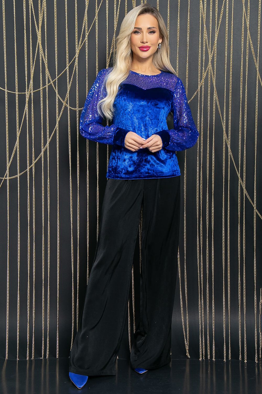 Блуза Жизель (синяя) Б11860 LT Collection