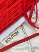 Шнур плоский красный метражом 12 мм