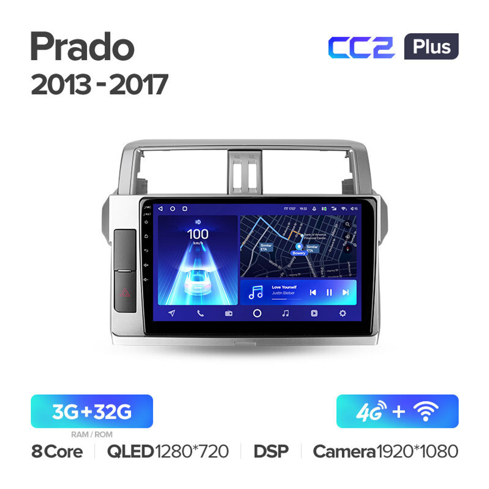 Teyes CC2 Plus 9" для TLC Prado 2013-2017