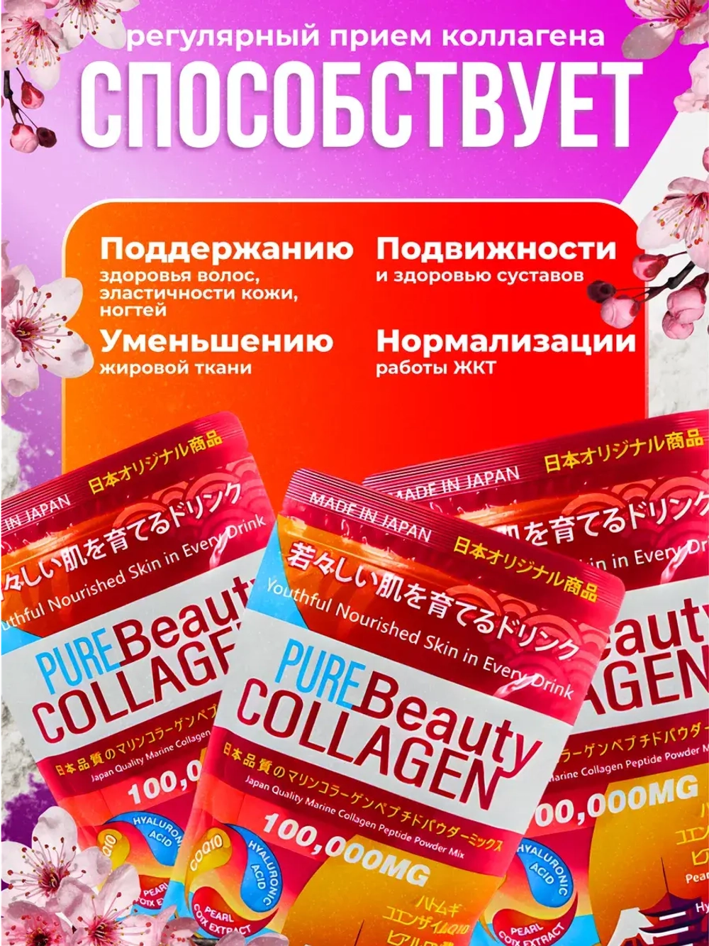 Коллаген морской порошок пептидный