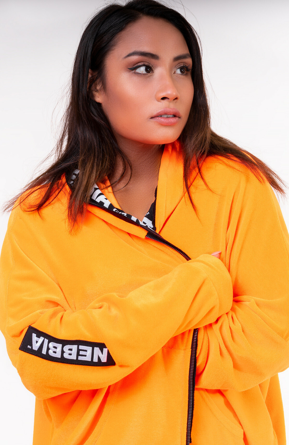 КОФТА NEBBIA NEON ENERGY OVERSIZED HOODIE 682 ORANGE