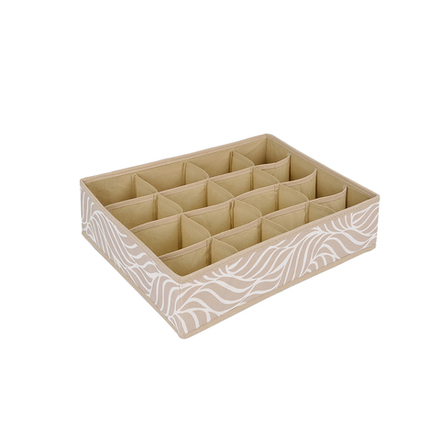 Короб-органайзер "Листья" 16 секций, Д350 Ш270 В90, бежевый