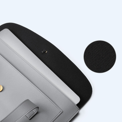 Ручная сумка из искусственной кожи черного цвета для ноутбука или планшета до 16 дюймов, серия AURA Series Handbag от Dux Ducis