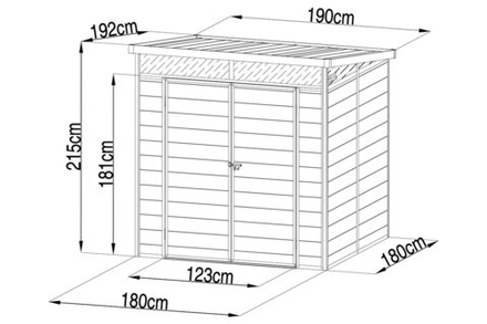 Сарай пластиковый Gardeck Black Fox Artisan 3.6 м2 (1.9 x 1.91 м)