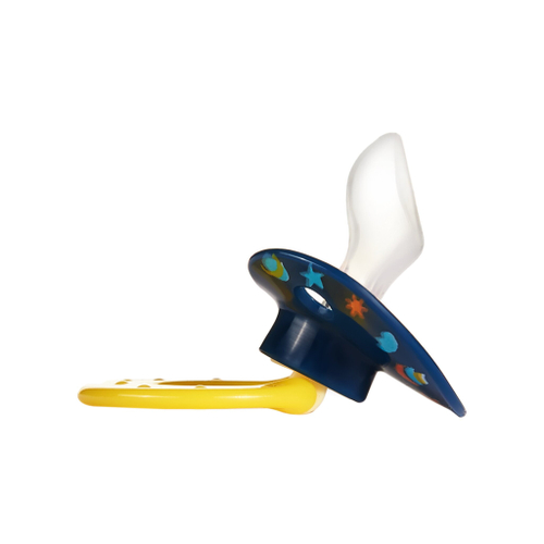 Соска-пустышка силиконовая адаптированной формы 1 шт. ПОМА с 4 месяцев, синий