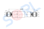 Амортизатор кабины 188/260, O/O, 12x32/12x32 IVECO (CB0072) SORL