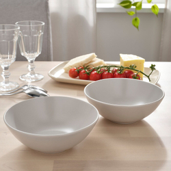 IKEA FÄRGKLAR  (ИКЕА ФÄРГКЛАР)  -  Миска, матовая светло-серая, 16 см