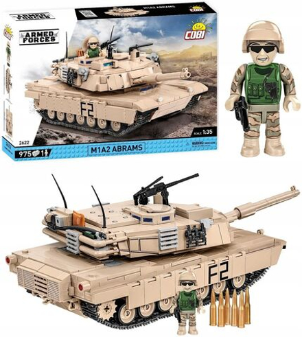 Конструктор пластиковый Cobi M1A2 Abrams - Танк Абрамс - 975эл. - Коби 2622