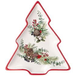 ТАРЕЛКА В ФОРМЕ ЕЛКИ AGNESS "CELEBRATION" 23*20,2*2,2 СМ (КОР=24ШТ.)