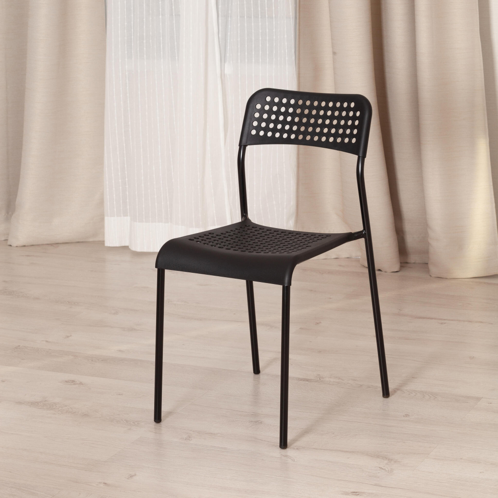 Стул ADDE (mod. C-049) металл/пластик, 39 х 49 х 78 см, Black (черный)