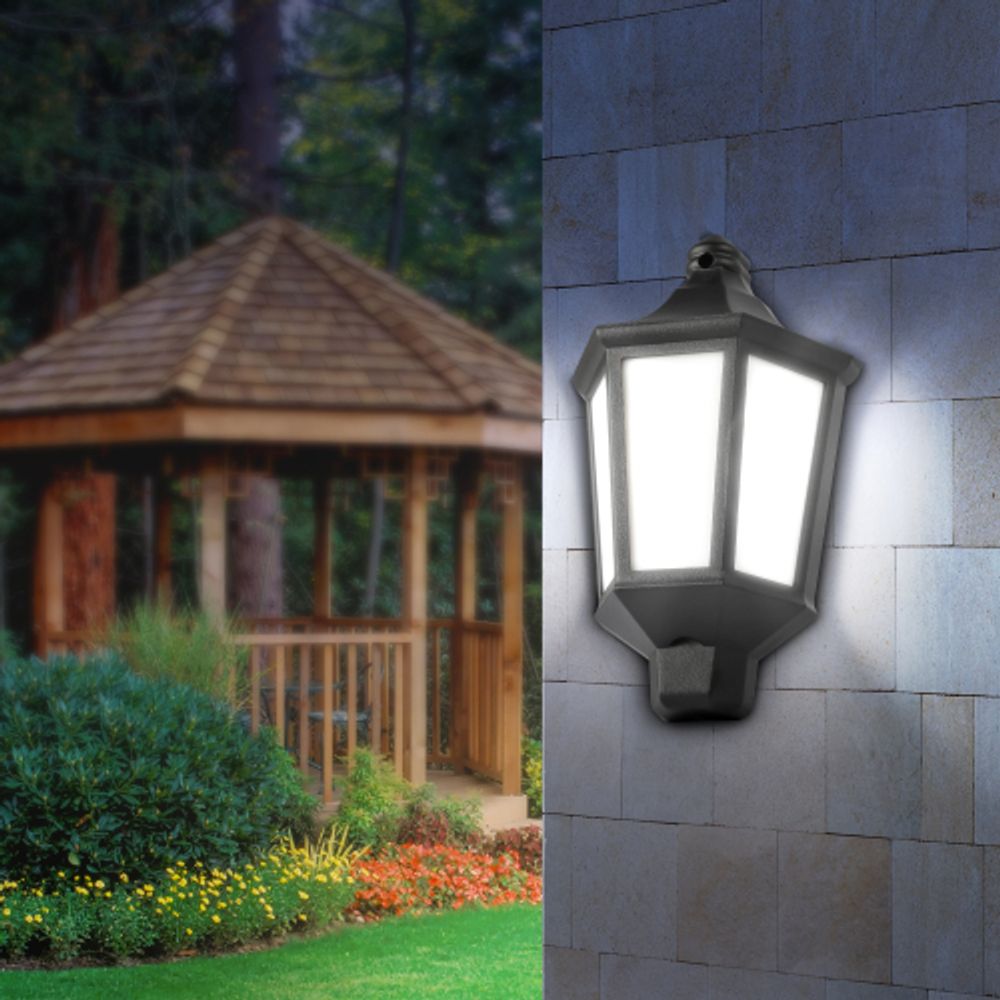 Садово-парковый светильник ЭРА «Ника» НБУ 06-60-003 60Вт черный белое основание матовый | Садово-парковые светильники