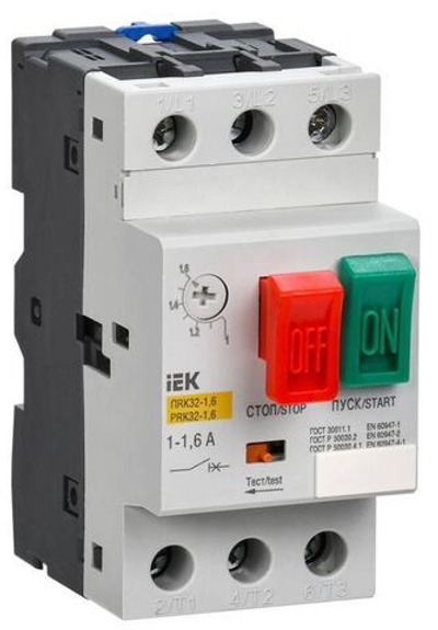 Пускатель ПРК32-0.63 In0.63А Ir0.4-0.63 Ue 660В IEK DMS11-C63