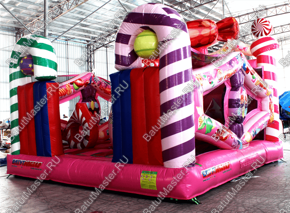 Коммерческий надувной батут "Конфета" 5*5*4.5 м