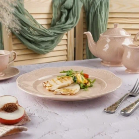 Тарелка 30 см, фарфор,серия "Aristocrat-Peach Tea", Noble