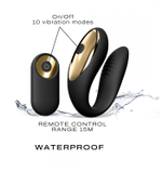 Черный вибратор для пар Perfect Lover с пультом ДУ (Цвет: черный)