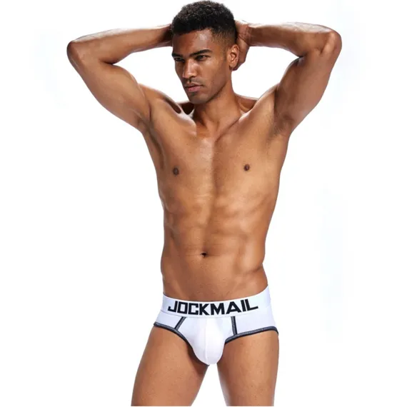 Мужские трусы джоки белые JOCKMAIL JM4044-1