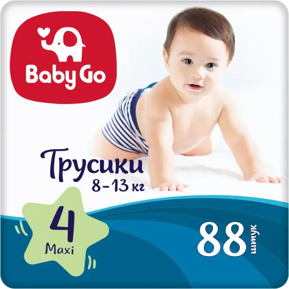 Трусики BabyGo Classic 4 (8-13 кг) 88 шт.