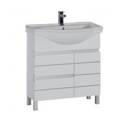 Тумба с раковиной Aquanet Доминика 80 б\к белый