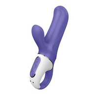 Фиолетовый вибратор 17,6см с клиторальным отростком Satisfyer Magic Bunny