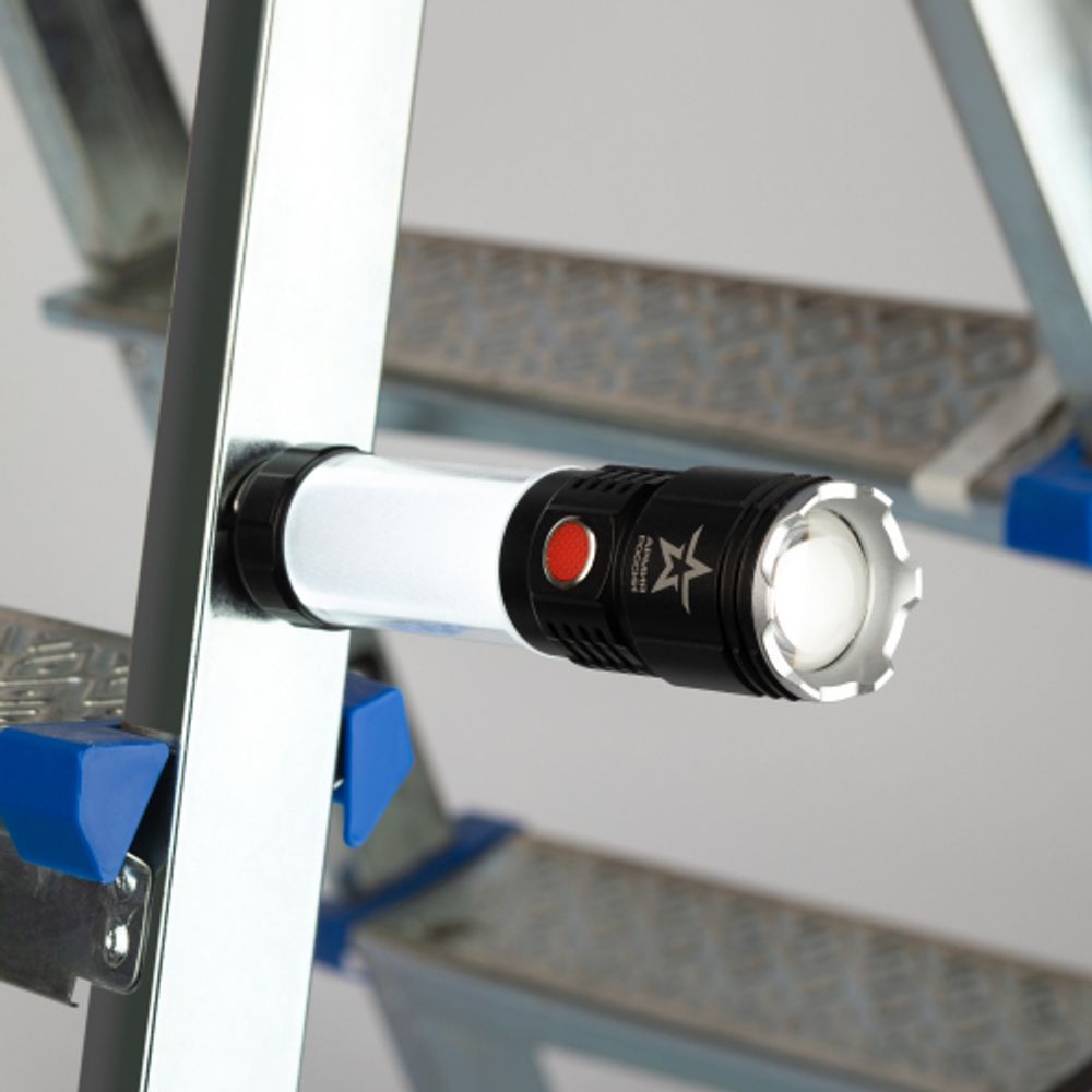 Светодиодный фонарь АРМИЯ РОССИИ MA-703 Тайфун ручной, аккумуляторный,10Вт, 6 режимов, Li аккумулятор, магнит, крючок | Универсальные  фонари