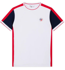 Мужская теннисная футболка Roland Garros Tricolore - белый