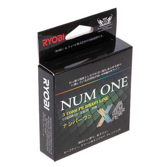 Шнур NUM ONE PE4X-100M 2.0#/0,235 mm Multi Colour Ryobi