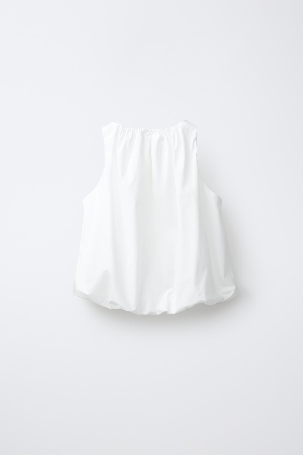 ZARA ТОП ИЗ ПОПЛИНА, БЕЛЫЙ