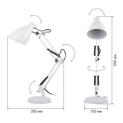 Настольный светильник ЭРА N-123-Е27-40W-W белый