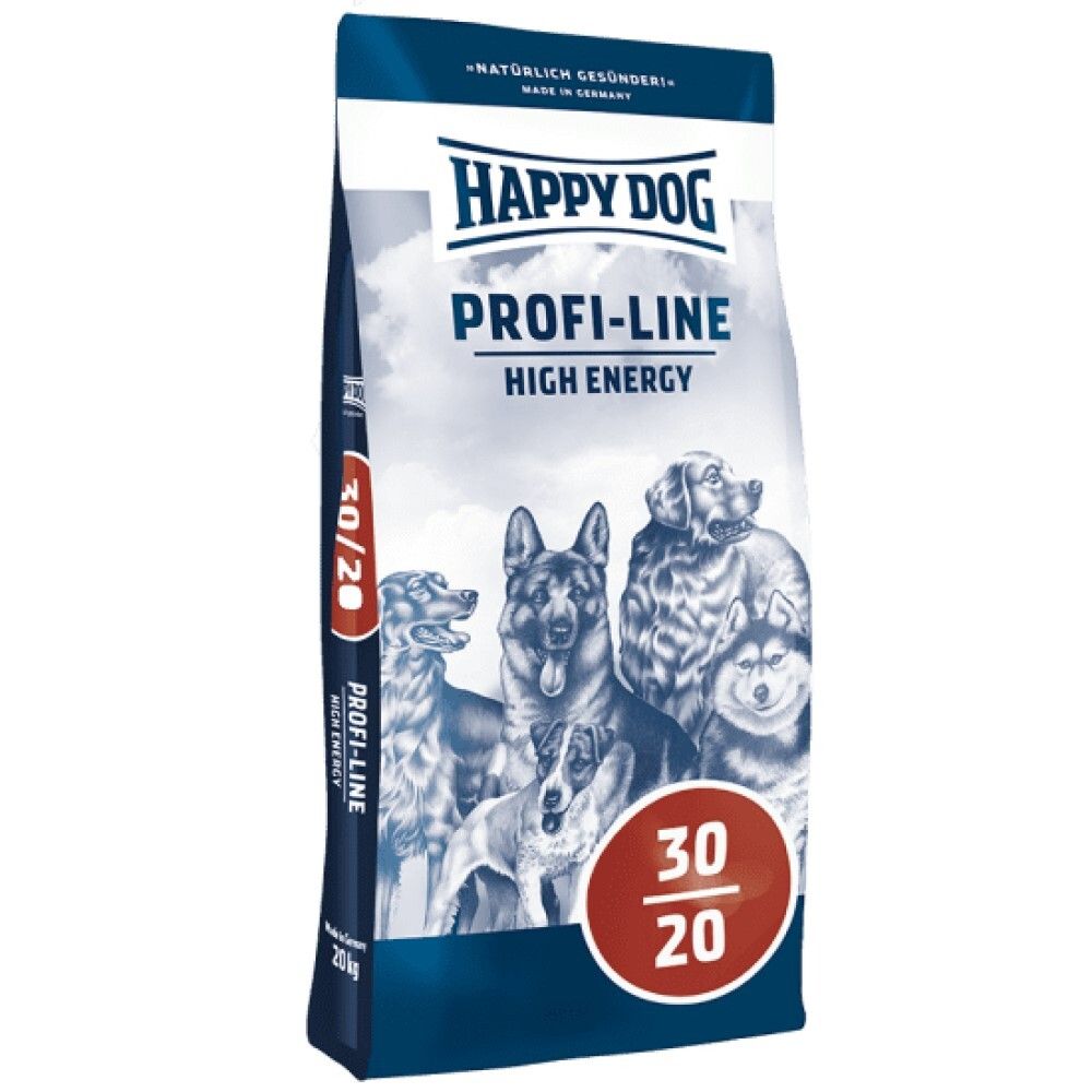 Happy Dog Profi-Line High Energy 30/20, 20 кг - корм для собак средних и крупных пород с высокой потребностью в энергии с птицей