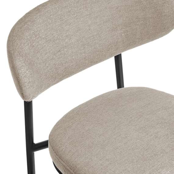 Стул Arvo бежевый шенилл с черными ножками