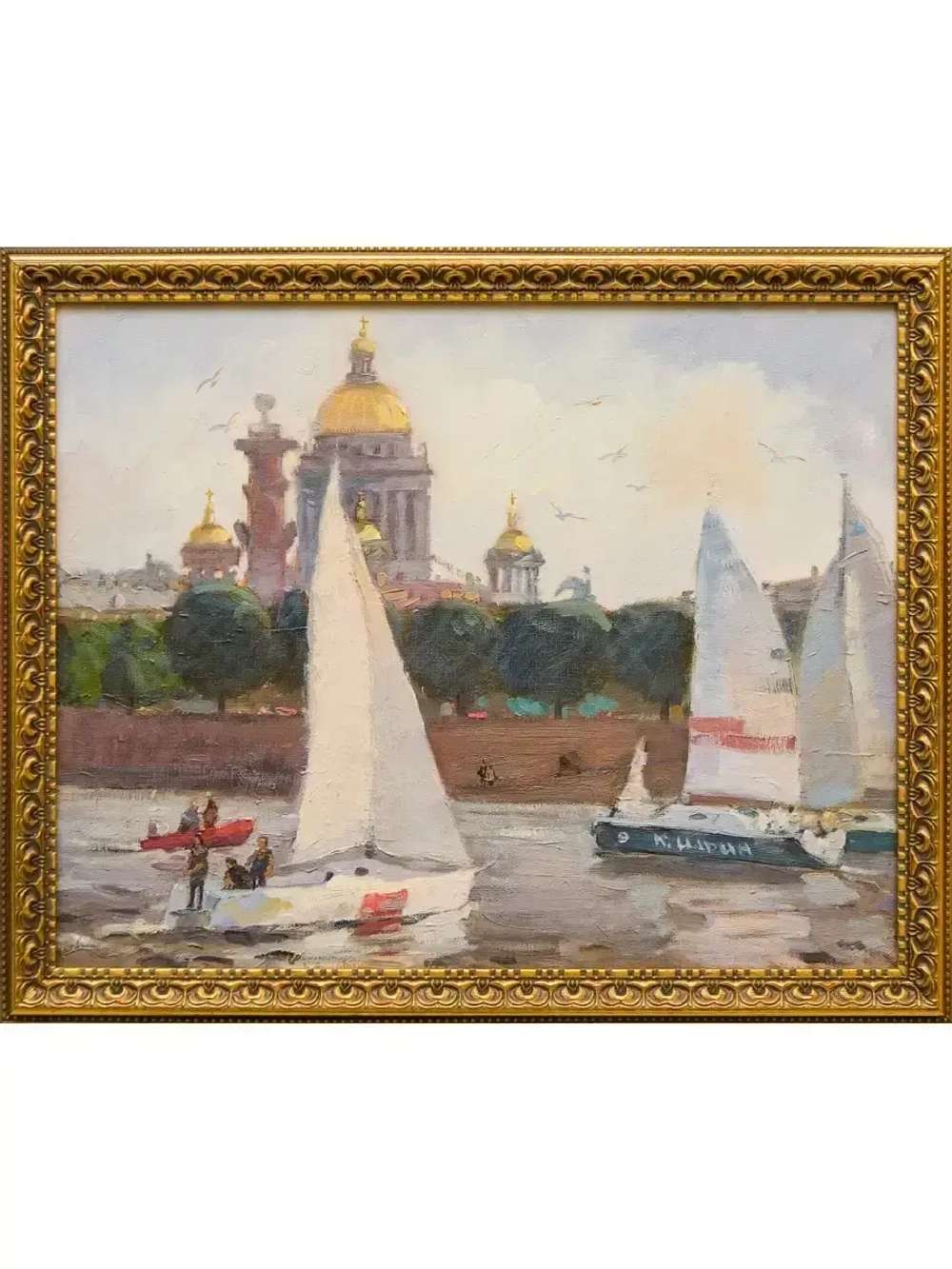 Картина маслом На Неве Ильин