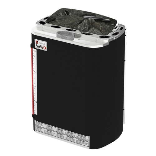 SAWO Электрическая печь PREMIUM,MINI COMBI из нержавеющей стали,с индикатором уровня воды,3 кВт MNC-30NS-P-F , выносной пульт (пульт и блок мощности докупаются отдельно)