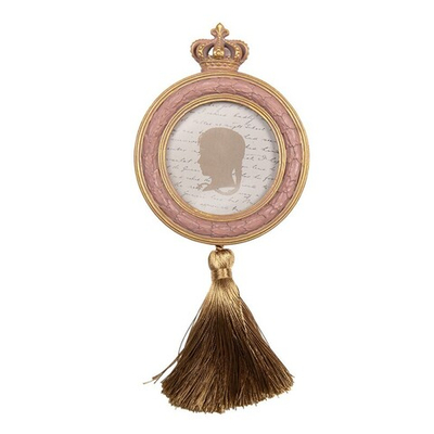 Фоторамка "Медальон с короной" 11x2x24см / Ø 9 см