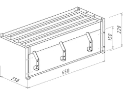 Вешалка для одежды DIWO Элиста 65х22 дуб крафт золотой, черная