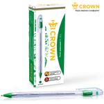 Ручка шариковая Crown "Oil Jell" зеленая, 0,7мм, 1шт