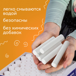 Мел белый круглый мягкий 100 штук, BRAUBERG «АКАДЕМИЯ», картонная упаковка (АЛГЕМ), 2 упаковки в комплекте.