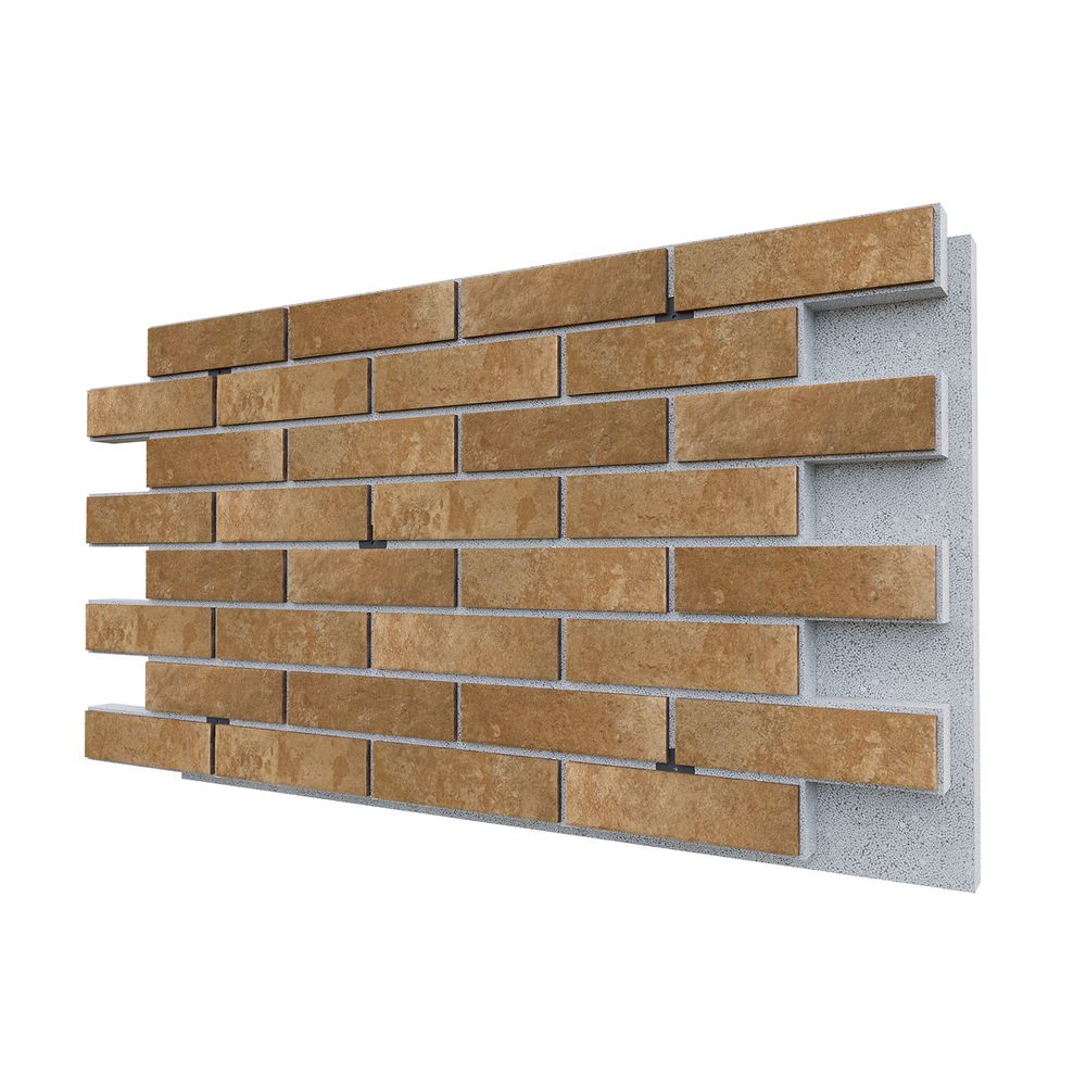 Негорючая термопанель ППС PRO Paradyz Ilario Ochra Elewacja 0,60 м², 1020x600 мм