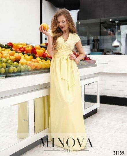 Платье 8573-1н-желтый Minova Фото 2